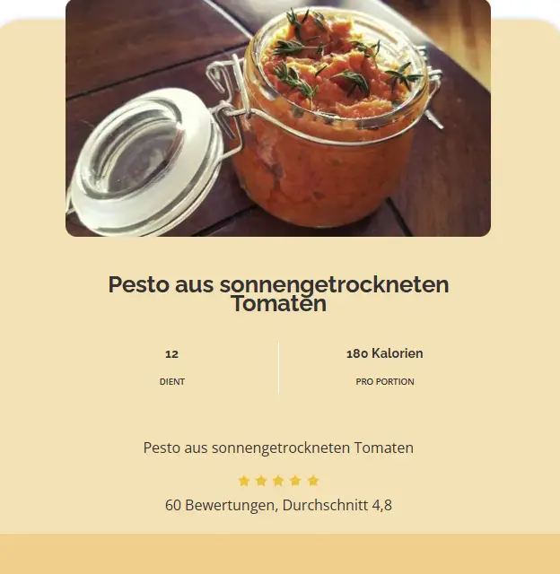 Pesto aus sonnengetrockneten Tomaten 